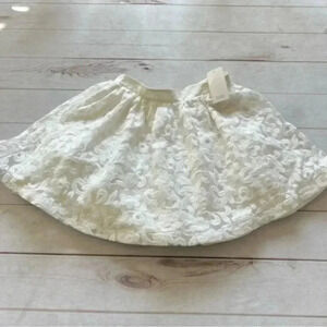 NWT Tobi Women’s  White Lace Skater Skirt Medium Coquette Girl